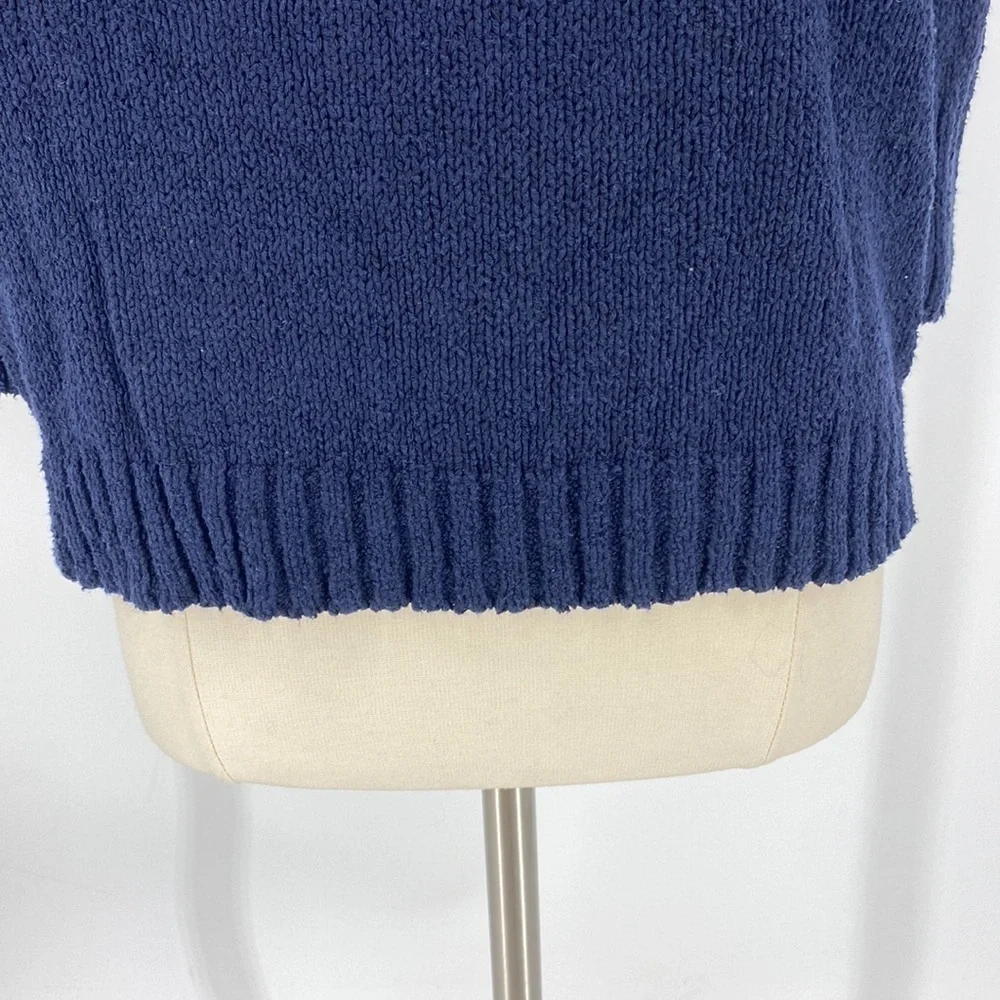 J. Crew Crochet Crew Ribbed Neckline Long Sleeve Sweater